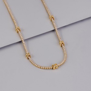 14K Gold Plated CZ Necklace Jewelry for Women manufacturer