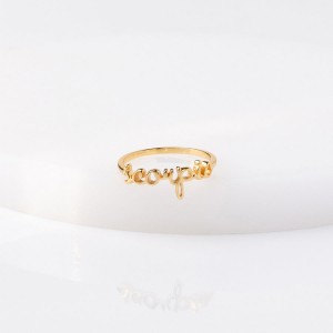 14k Gold Filled Ring  OEM ODM  Letter Ring