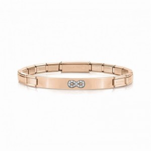 14-karätiges Roségold-Vermeil-Armband für Sie mit kubischen Zirkonia, maßgeschneidert von einem chinesischen Sterlingsilber-Schmuckhersteller