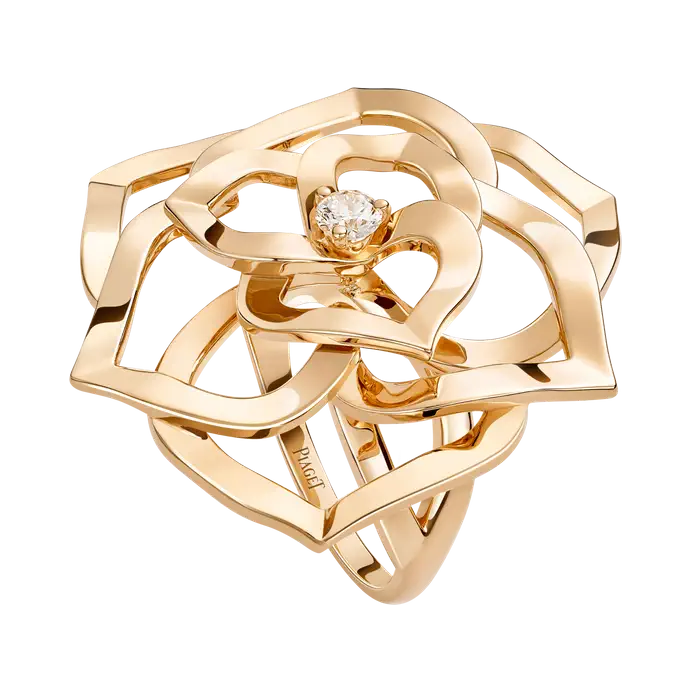 Joyería OEM/ODM, anillo personalizado de oro rosa de 18K, joyería personalizada China de plata esterlina OEM