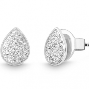 Boucle d'oreille en argent plaqué 18 carats 925 avec marqueur de bijoux OEM ODM en zircone cubique