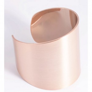 20 years experience custom Jewellery team made Rose Gold Plated Statement Cuff Bangle Bracelet