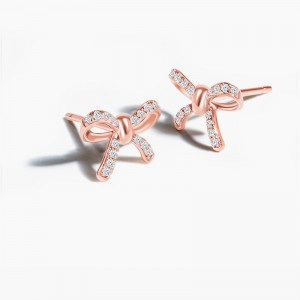 925 china rose gold earrings OEM ODM service