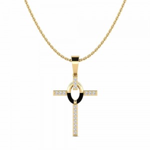 925 silver custom pendant manufacturer gold cubic zirconia cross necklace