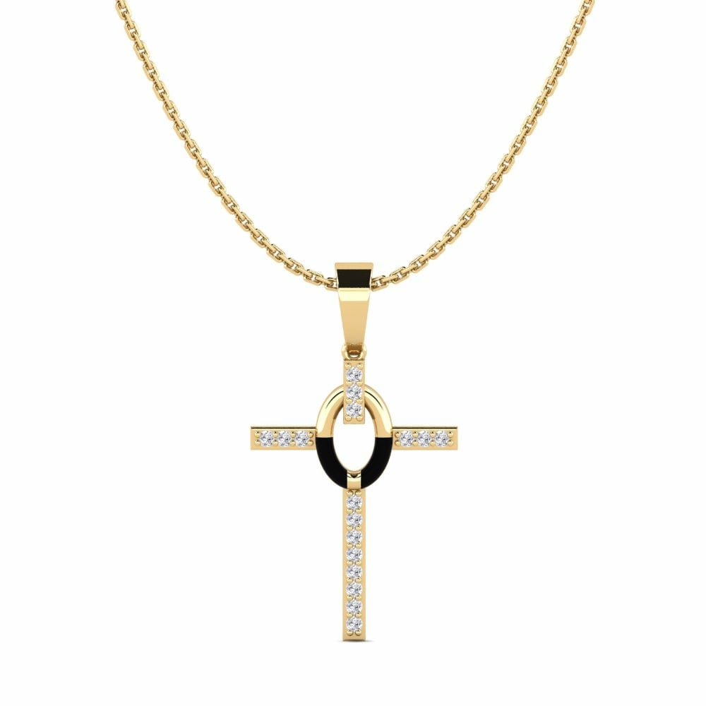 925 silver custom pendant manufacturer gold cubic zirconia cross necklace