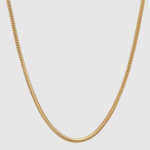 Collar de cadena de serpiente personalizado para mujer, proveedor de joyería de plata 925, en oro vermeil de 14k