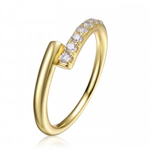 A supplier of high-grade Vermeil jewellery custom sterling silver ring dipped in 14K gold