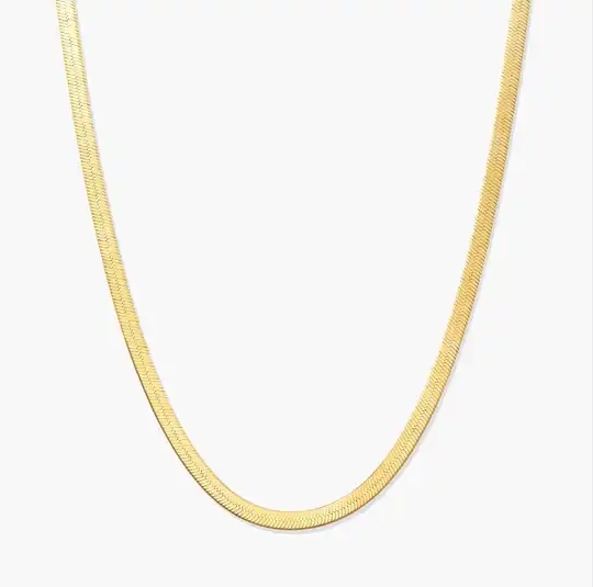 Brasilianska halsband smycken grossist Fiskbenskedja 3 mm guld Vermeil