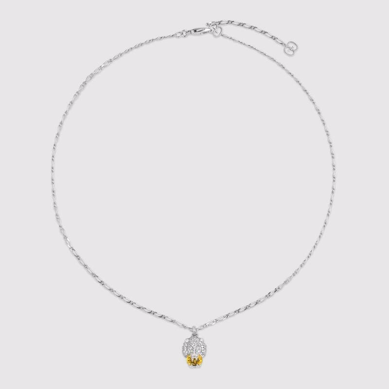 Cina Desain Kustom 925 Sterling Silver Kalung emas putih Perhiasan OEM/ODM