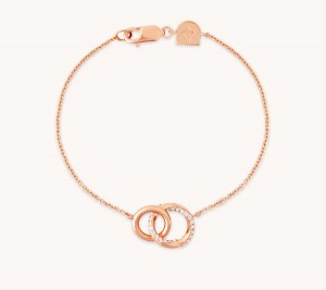 China jewelry custom manufacturers Rose Gold Chain and Charm Bracelets