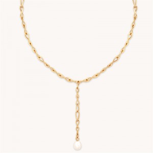 Custom 925 Silver Gold Plated Necklace With Pearl Manufacturer