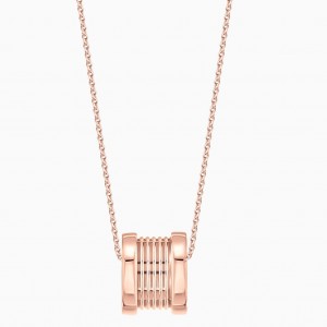 Custom Design Chain Pendant Necklace Vermeil 18K Rose Gold