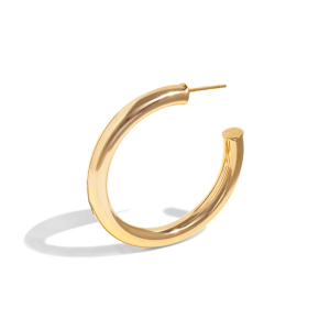 Custom Earrings Factory Women’s Creole C-Hoop Gold Layered Earrings 25mm in Gold