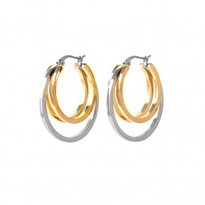 Custom Earrings For Women Fashion Jewelry 2 Colors Gold Color Silver or Copper Hoop Earrings