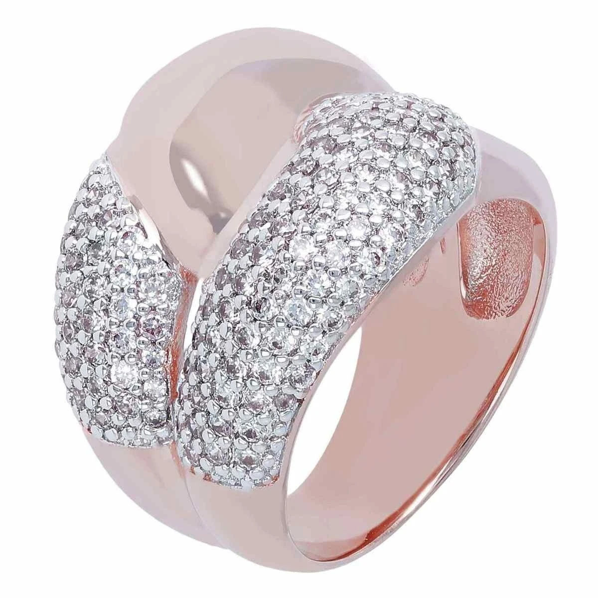 Atacado OEM/ODM joias personalizadas Alemanha anel anel CZ banhado a ouro rosa em design de prata 925 fornecedores atacadistas de joias finas personalizadas