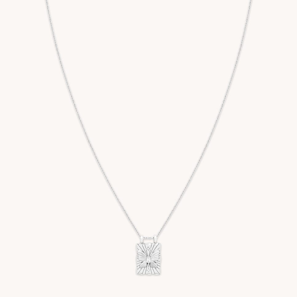 Bijoux en or personnalisé Butterfly Silver Pendant Collier Vermeil White Gold