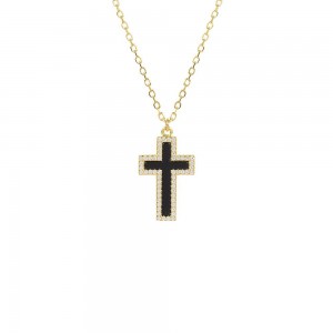 Custom Gold Plated Jewelry Wholesale 925 Sterling Silver Cross Necklace