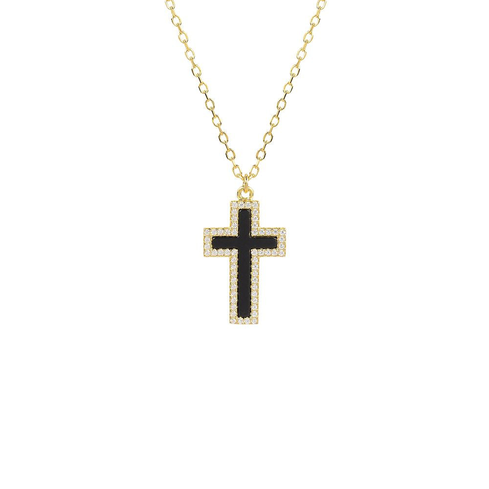 Custom Gold Plated Jewelry Wholesale 925 Sterling Silver Cross Necklace