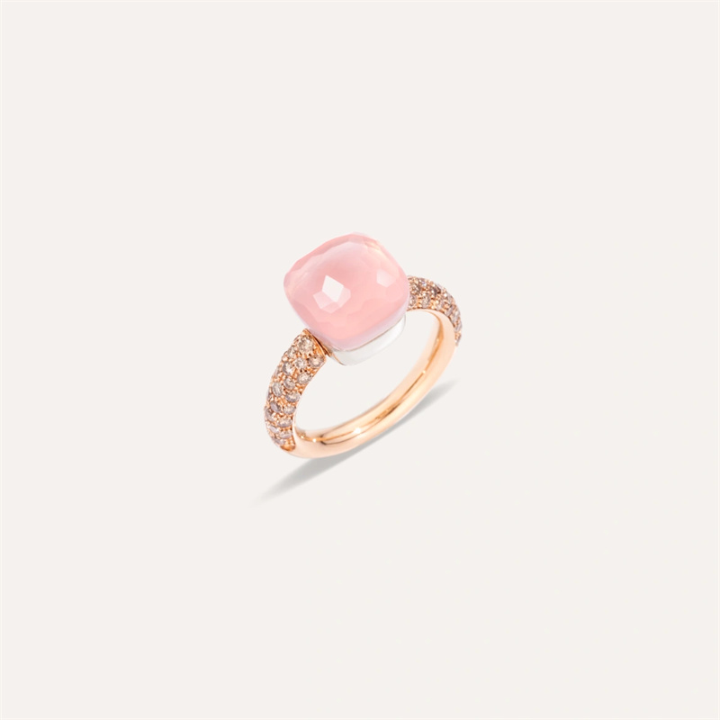 Custom Jewelry 18-Karat Rose Multi-Stone Ring Vermeil polished 18-karat rose gold