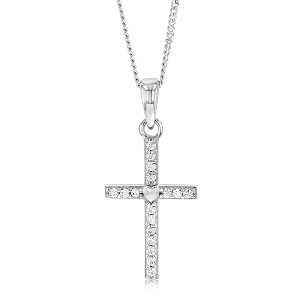 Custom Made Fashion Women CZ Jesus Cross Pendant Necklace Jewelry