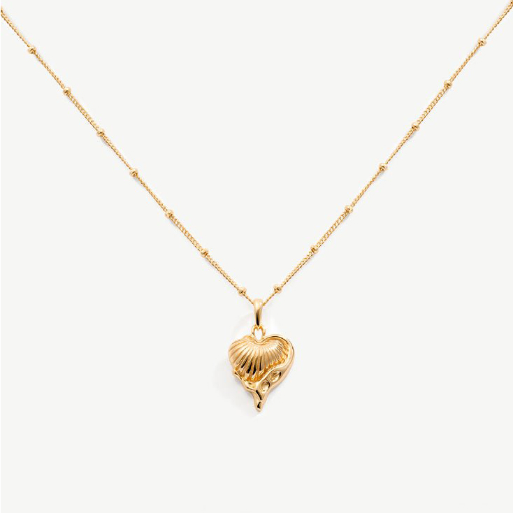 Custom Made Heart Pendant Necklace Vermeil 18K Gold in Singapore