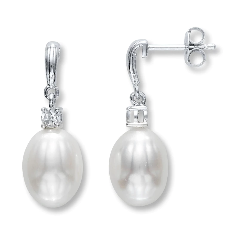 Earrings Pearl Saincheaptha 18K óir bán Sterling Silver tSín Monarcha Jewelry OEM / ODM OEM Jewelry