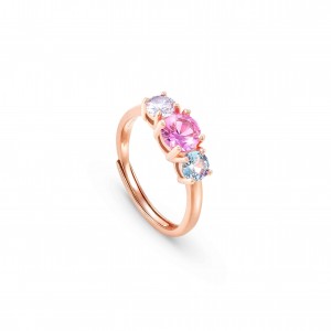 Custom Ring jewelry in 18K Rose Gold Vermeil