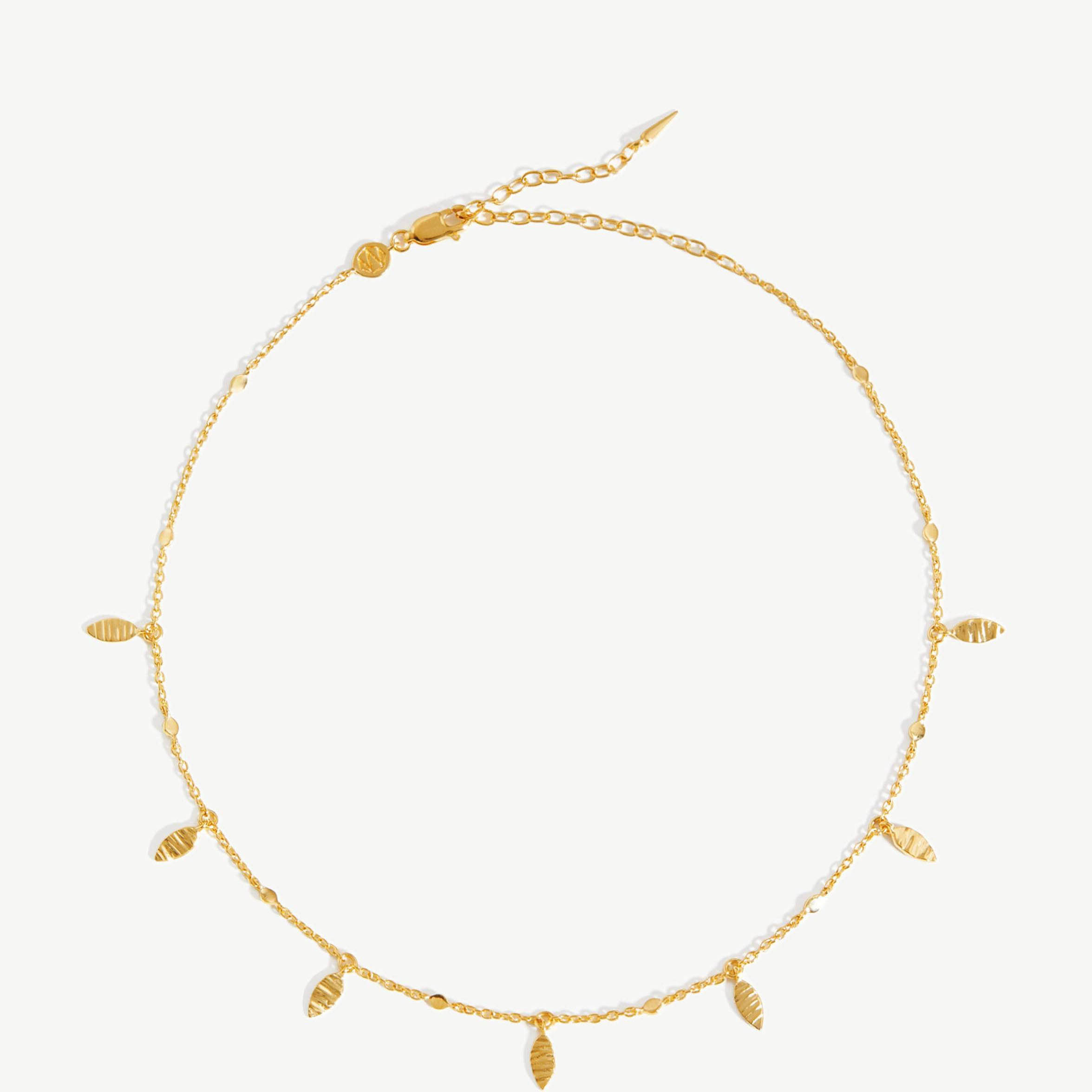 Fabricantes de joias de prata personalizadas OEM ODM colares gargantilha com pingente de folha banhado a ouro 18 quilates vermeil