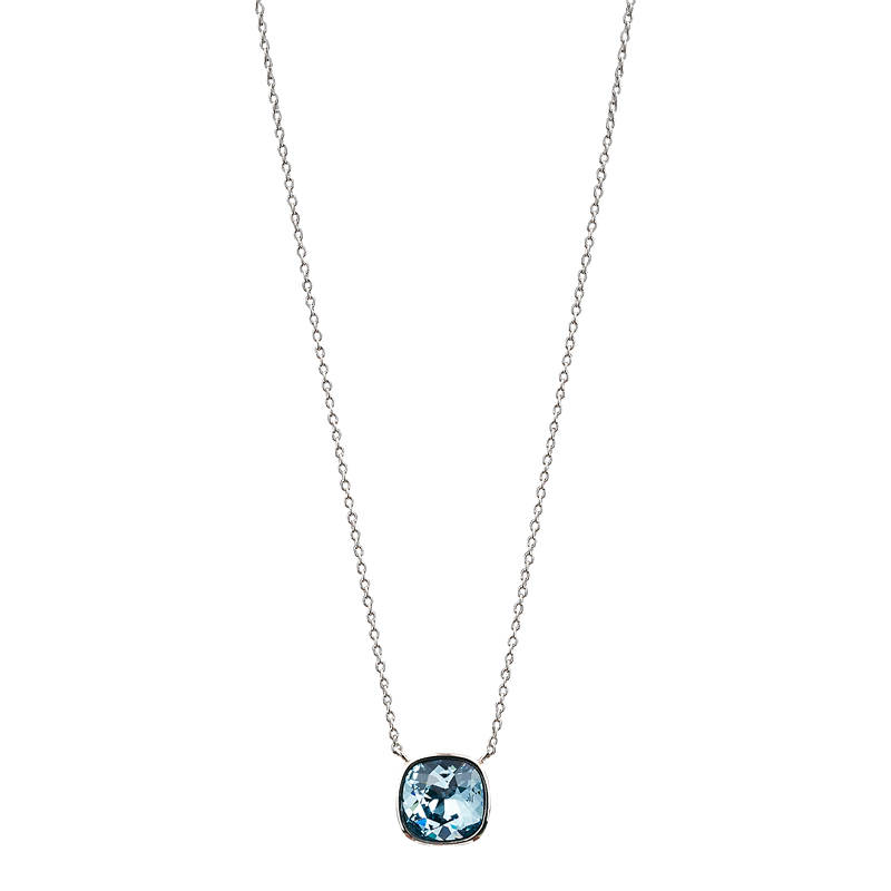 Custom design necklace in rhodium for white silver