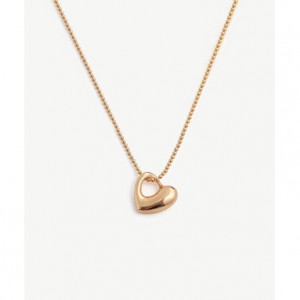 Custom design Golden Heart Necklace Pendant in 18ct Gold Plated Vermeil on Sterling Silver