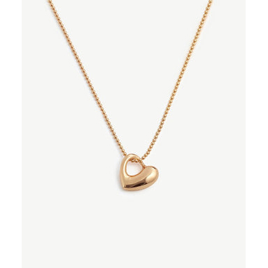 Custom design Golden Heart Necklace Pendant in 18ct Gold Plated Vermeil on Sterling Silver