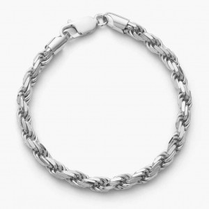 Bracciale in corda dal design personalizzato 5 mm Produttori di gioielli in argento