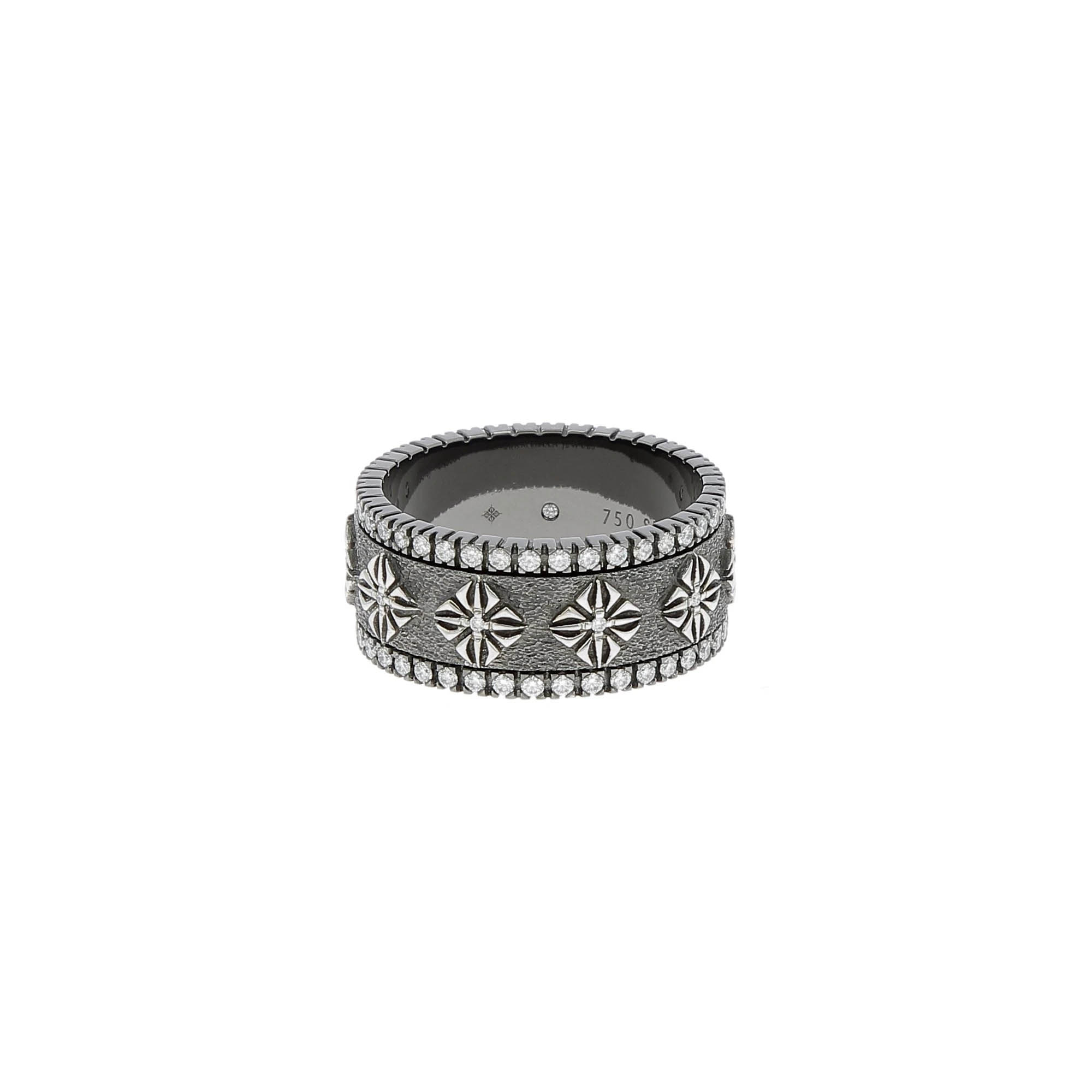 Wholesale Custom design black rhodium plated OEM/ODM Jewelry white gold with CZ ring manufacturer