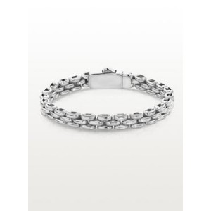 Pulseira masculina de prata 925 com design personalizado