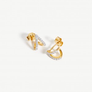 Custom earrings in 925 sterling silver gold plated