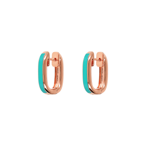 Custom earrings supplier oil drop clip-on hoop earrings vermeil rose gold