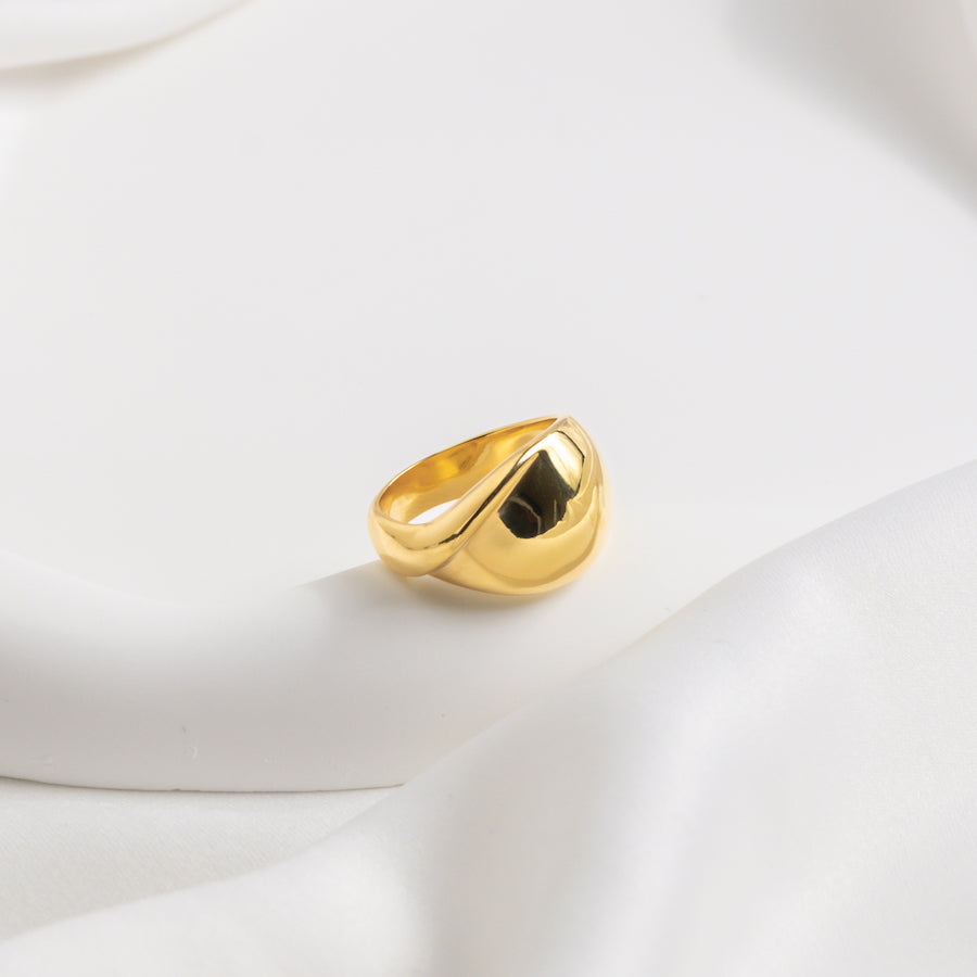 Custom jewelry 14K Gold Vermeil Dome Ring