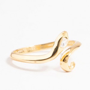 Custom jewelry and fine jewelry wholesale Gold Plated Sterling Silver Snake Wrap Ring