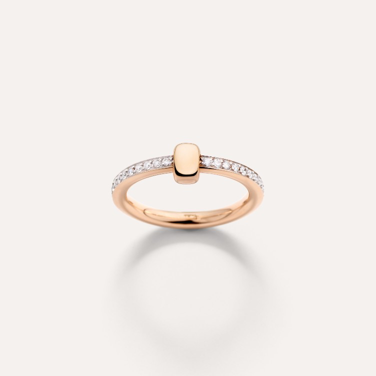 Produsen perhiasan khusus Cincin Desain 925 Cz vermeil rose gold