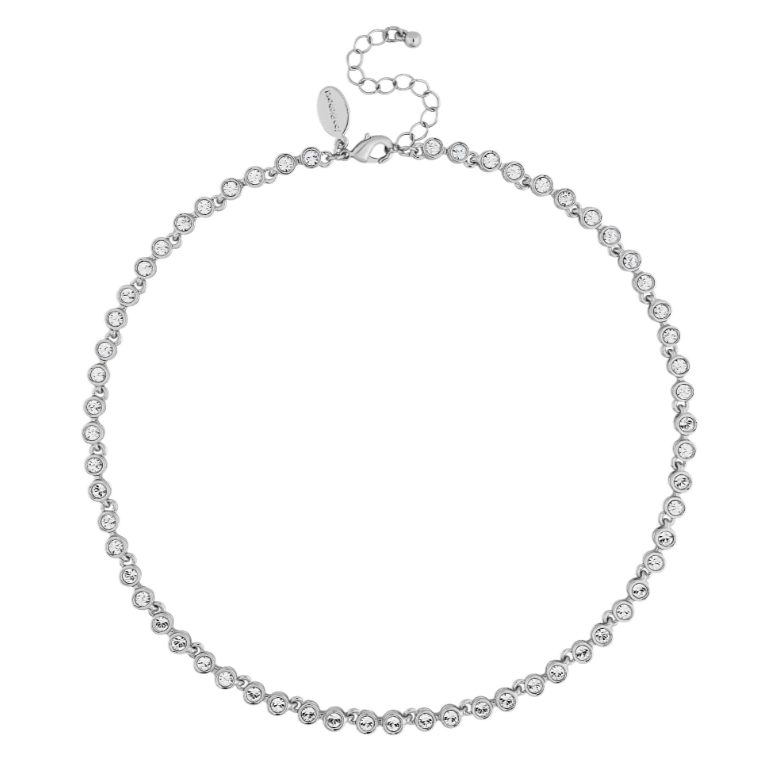 Bijoux personnalisés en ligne Collier Tennis Cristal Plaqué Argent