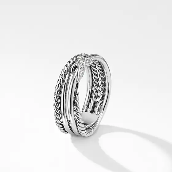 Grosir OEM/ODM Perhiasan Cincin emas putih yang dibuat khusus dengan perhiasan berlian GAI