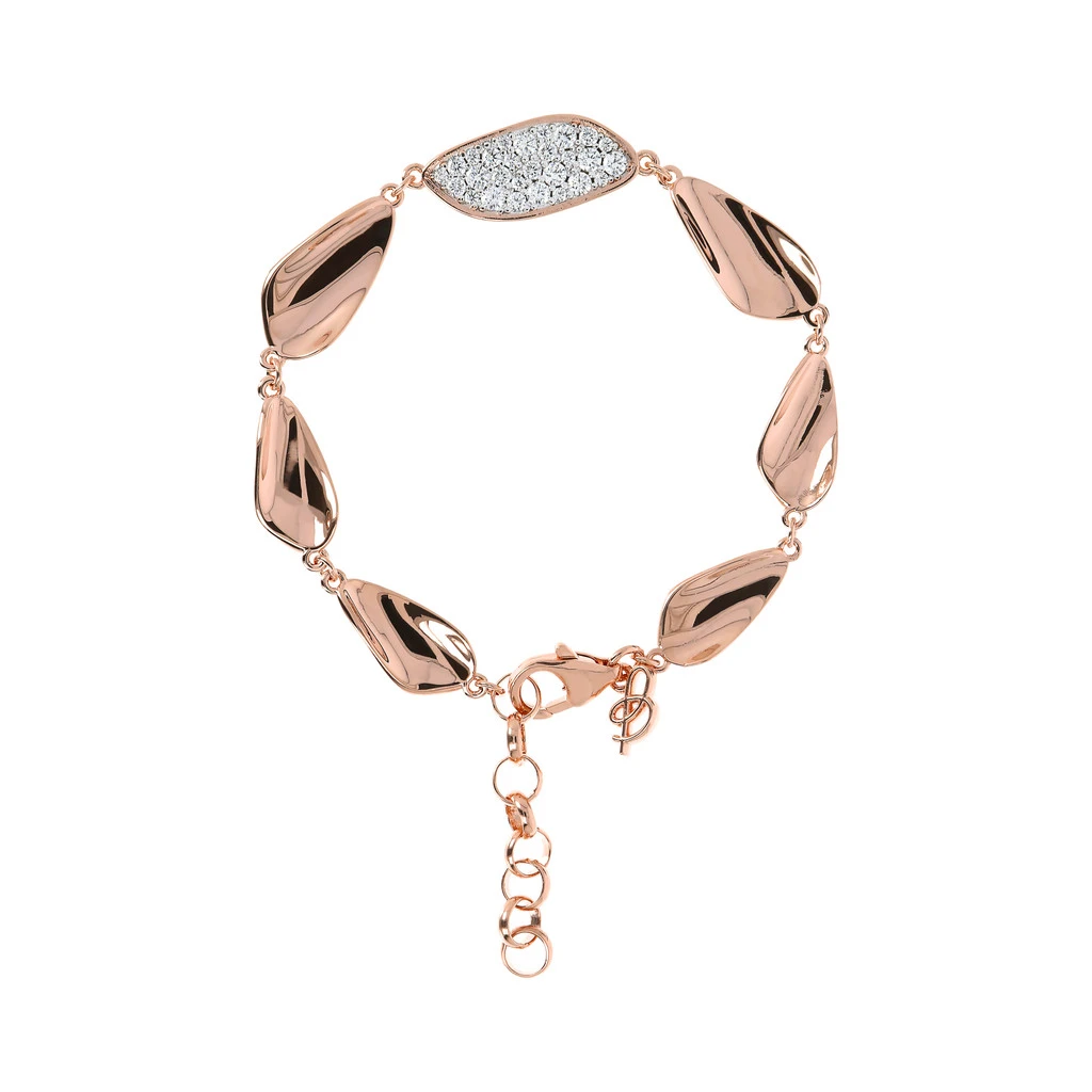 Velkoobchod Vlastní růžové zlato stříbrný náramek design jemné OEM / ODM velkoobchodní dodavatele šperků