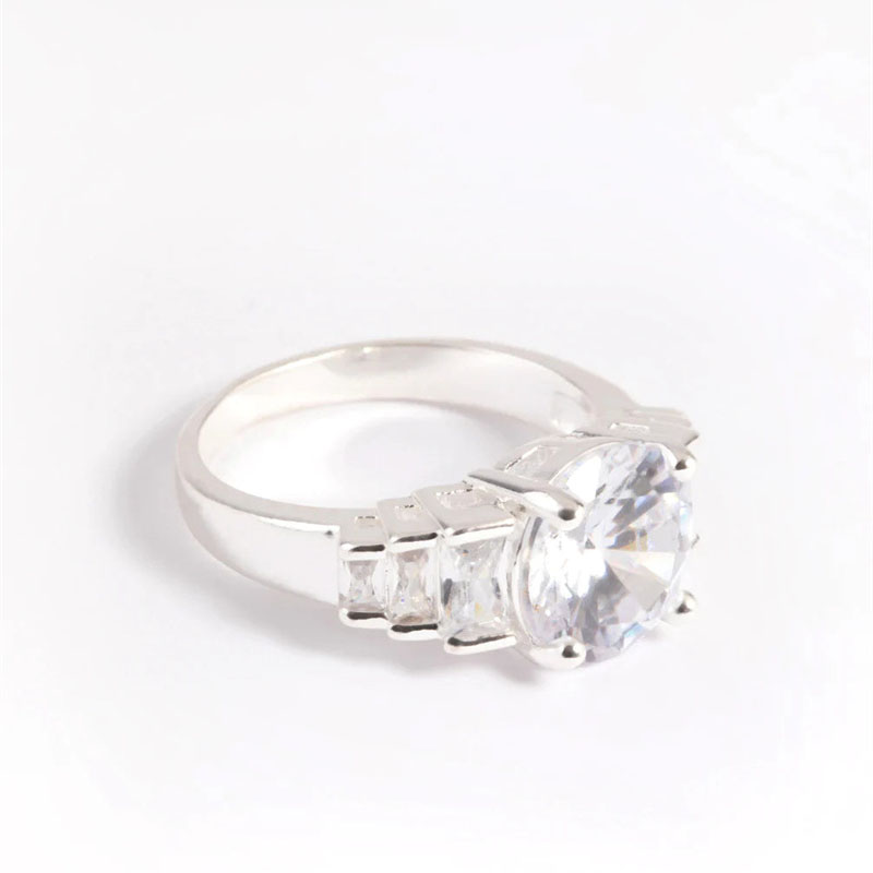 Produsen perhiasan zirkon cincin fashion perak sterling khusus