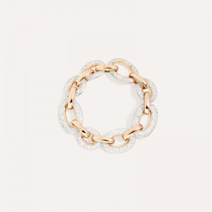 Custom wholesale 925 silver bracelet chain vermeil rose gold 18kt