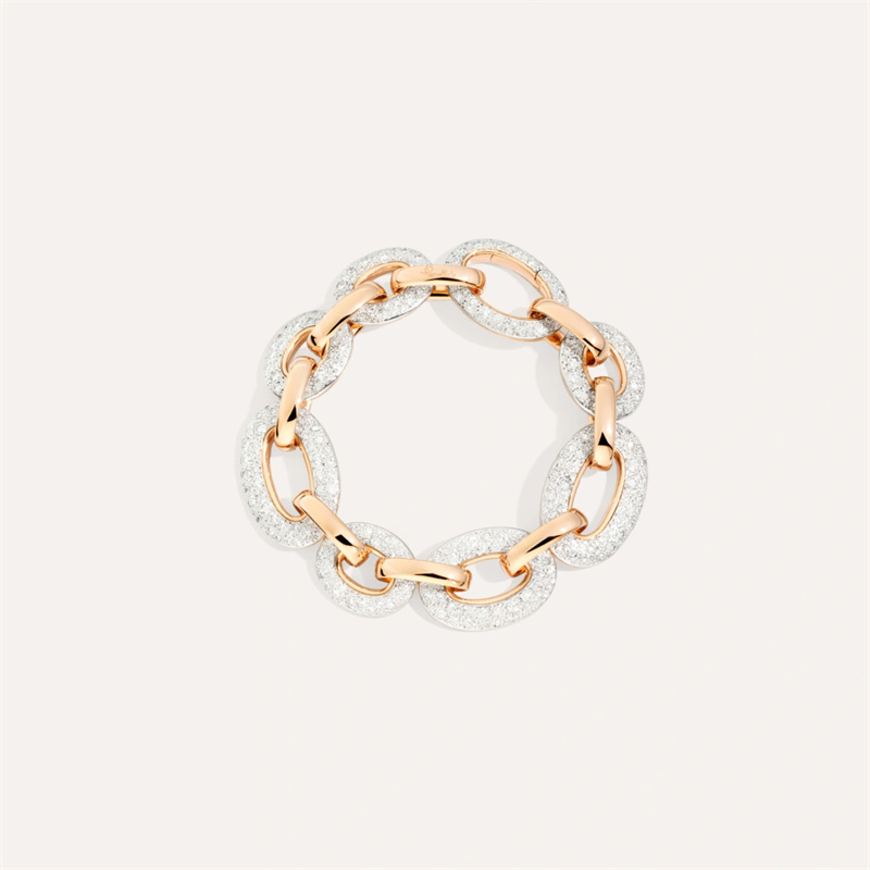 Custom wholesale 925 silver bracelet chain vermeil rose gold 18kt