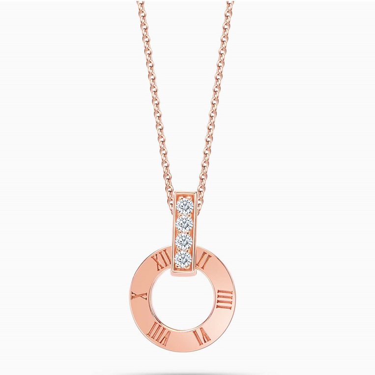 Saincheaptha mórdhíola Rose Gold Plátáilte Slabhra Necklaces agus Pendants