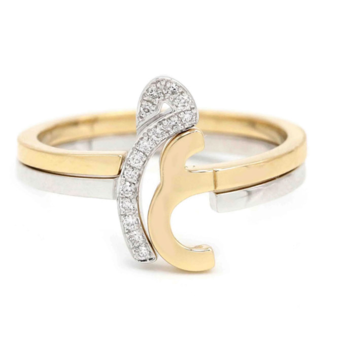 Perhiasan cincin grosir custom emas 14k