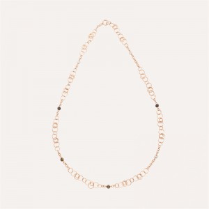 Custom wholesale silver necklace large links vermeil rose gold 18kt