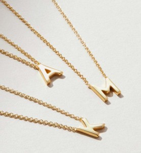 Custom wholesalse gold plated Initial Necklace Letter Necklace manufacturer