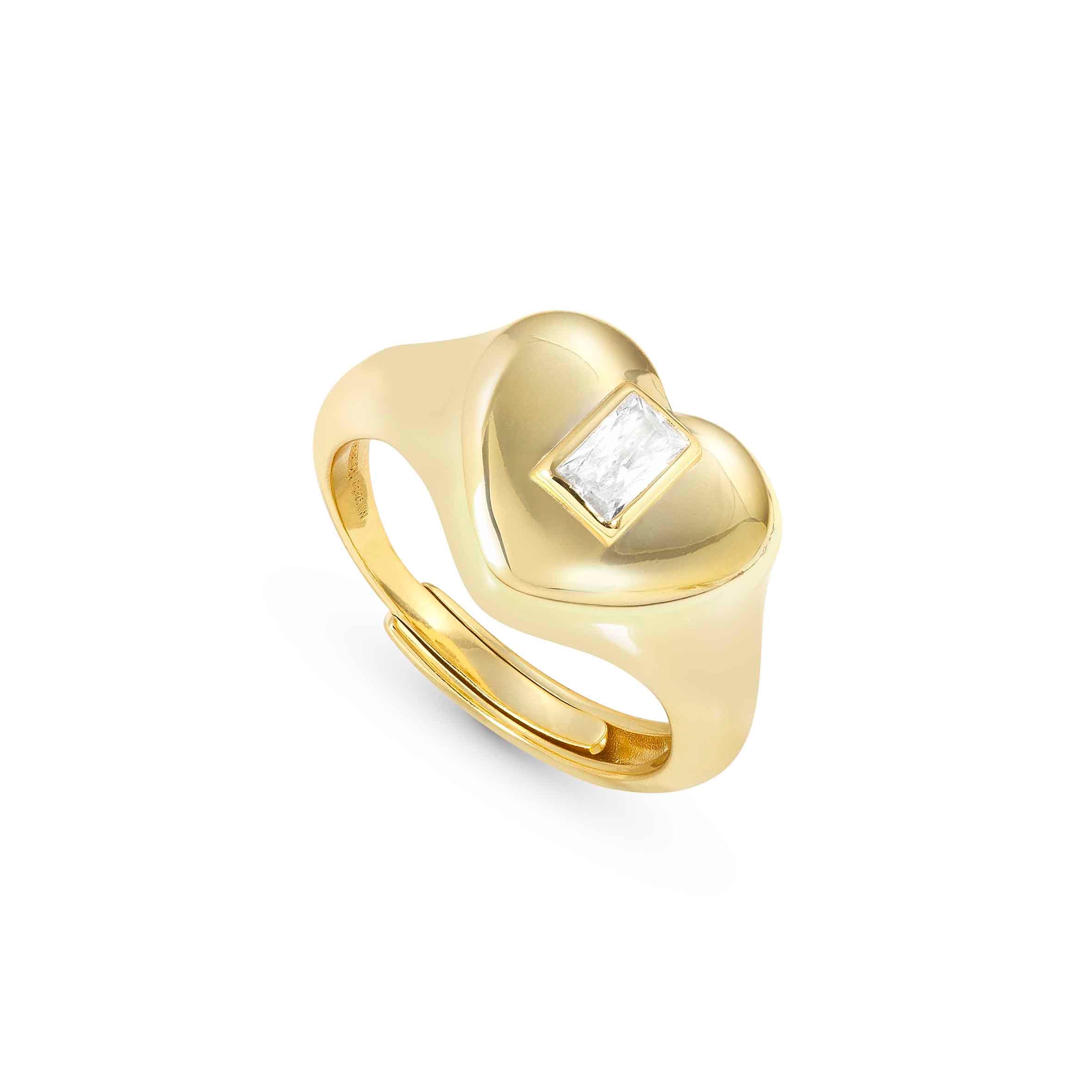 Pasgemaakte sterling silwer ringjuweliersware in goud gevuld